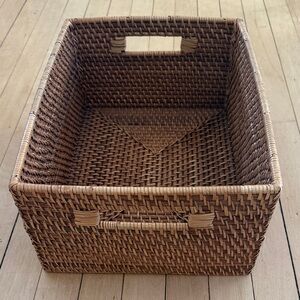 Ori Rattan Woven Brown Storage Basket 11x15x8